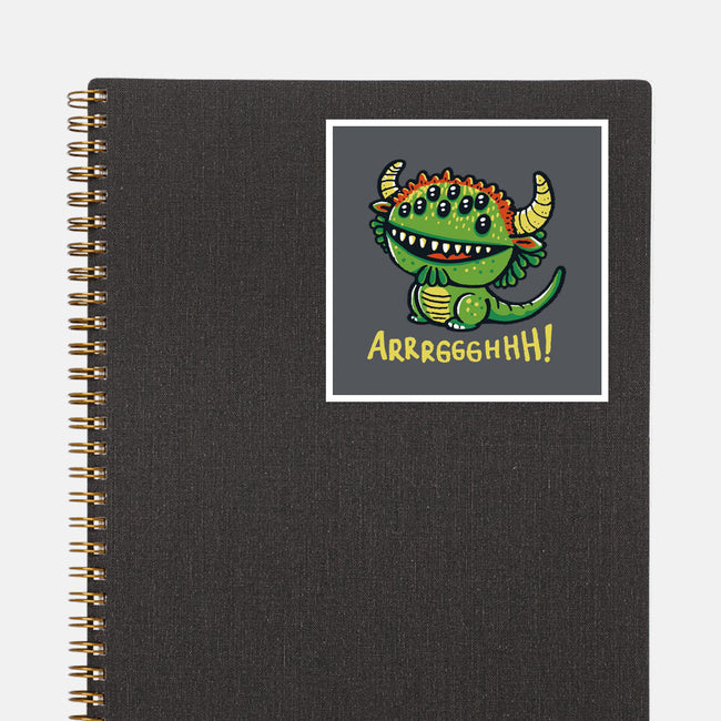 The Cute Black Beast Of Arrrggghhh-None-Glossy-Sticker-Wenceslao A Romero