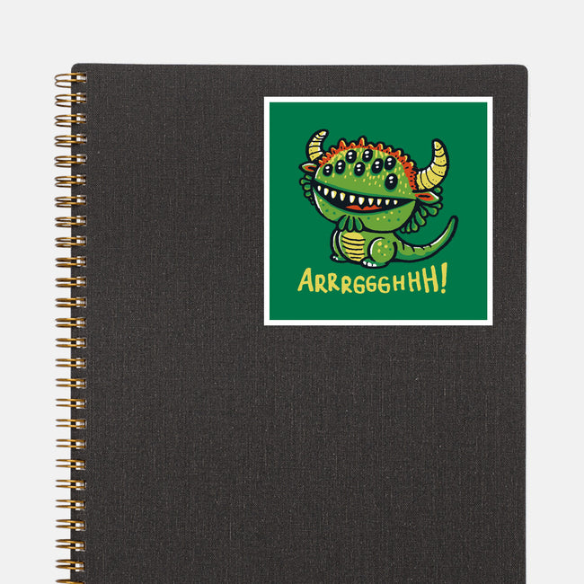 The Cute Black Beast Of Arrrggghhh-None-Glossy-Sticker-Wenceslao A Romero