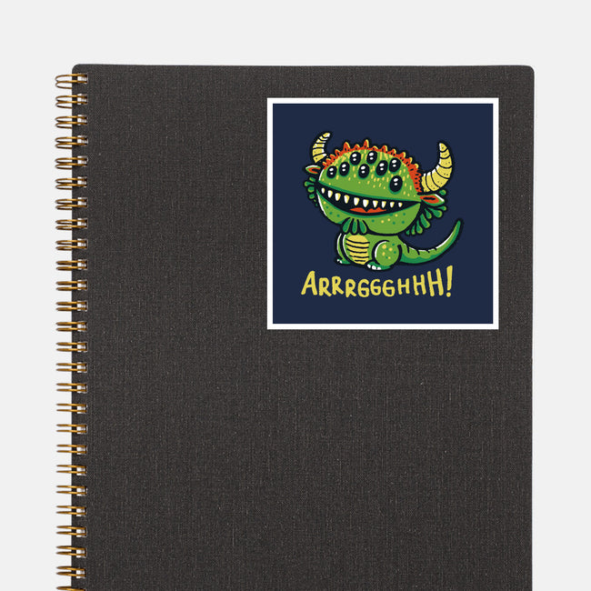 The Cute Black Beast Of Arrrggghhh-None-Glossy-Sticker-Wenceslao A Romero