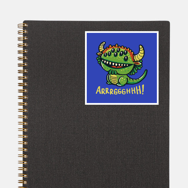 The Cute Black Beast Of Arrrggghhh-None-Glossy-Sticker-Wenceslao A Romero