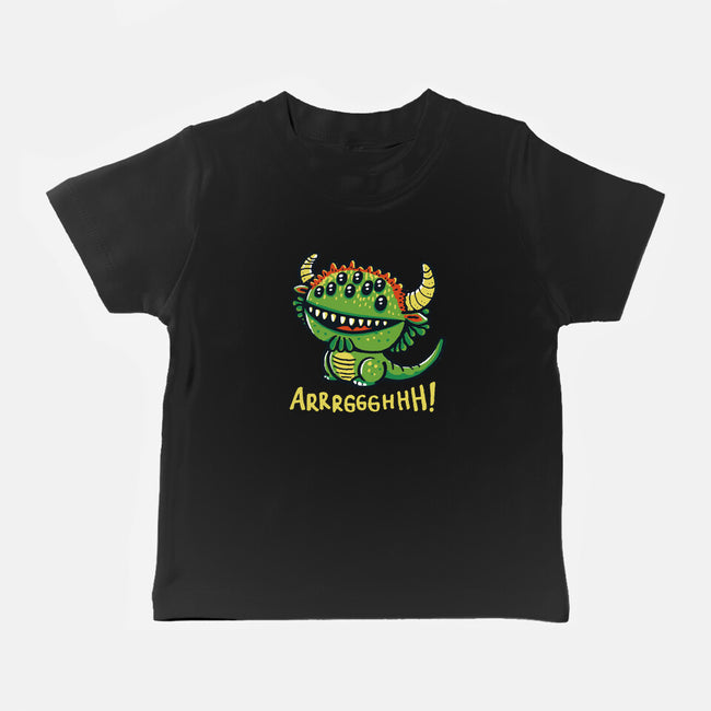 The Cute Black Beast Of Arrrggghhh-Baby-Basic-Tee-Wenceslao A Romero