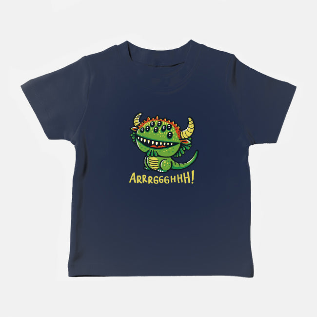 The Cute Black Beast Of Arrrggghhh-Baby-Basic-Tee-Wenceslao A Romero
