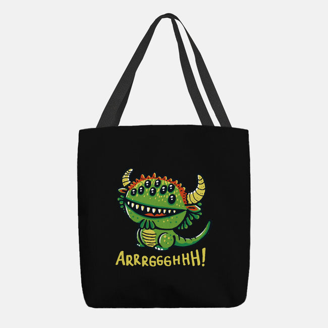 The Cute Black Beast Of Arrrggghhh-None-Basic Tote-Bag-Wenceslao A Romero