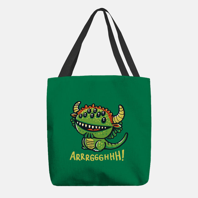 The Cute Black Beast Of Arrrggghhh-None-Basic Tote-Bag-Wenceslao A Romero