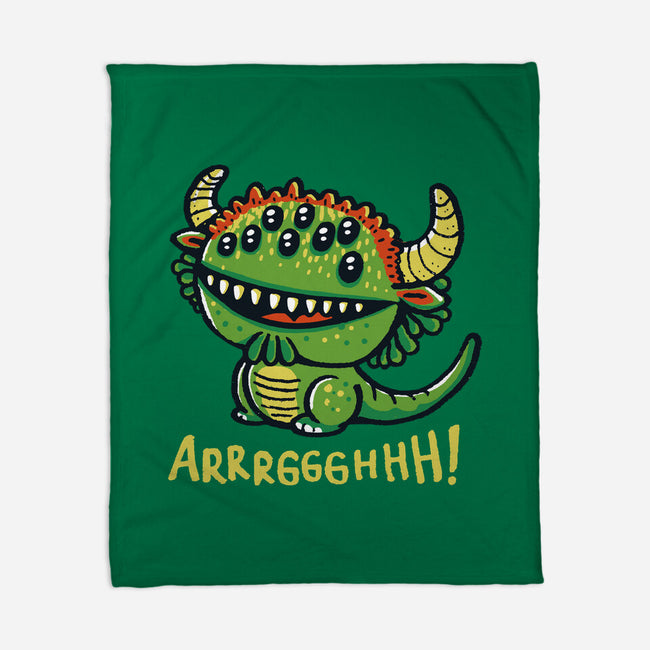 The Cute Black Beast Of Arrrggghhh-None-Fleece-Blanket-Wenceslao A Romero