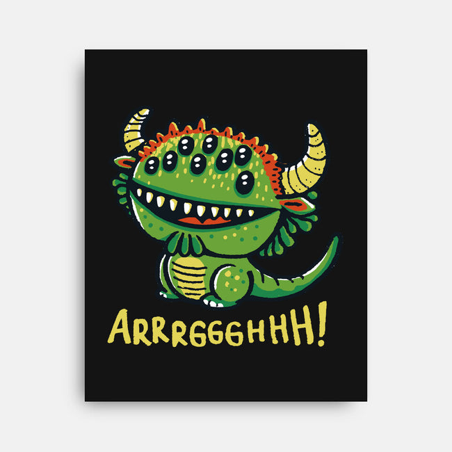 The Cute Black Beast Of Arrrggghhh-None-Stretched-Canvas-Wenceslao A Romero