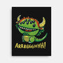 The Cute Black Beast Of Arrrggghhh-None-Stretched-Canvas-Wenceslao A Romero