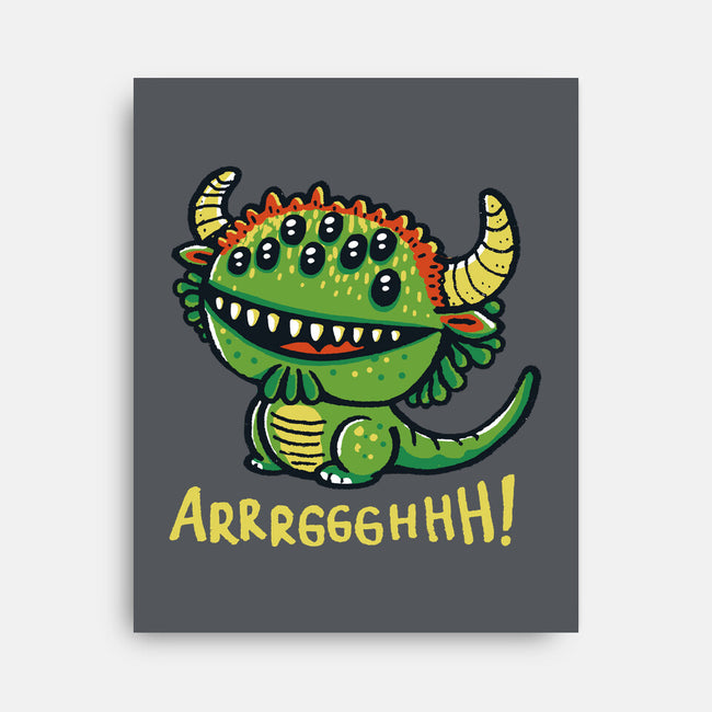 The Cute Black Beast Of Arrrggghhh-None-Stretched-Canvas-Wenceslao A Romero