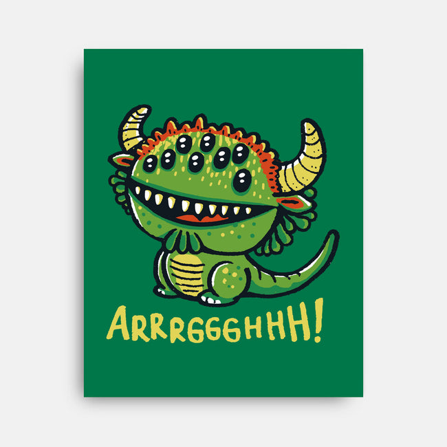 The Cute Black Beast Of Arrrggghhh-None-Stretched-Canvas-Wenceslao A Romero