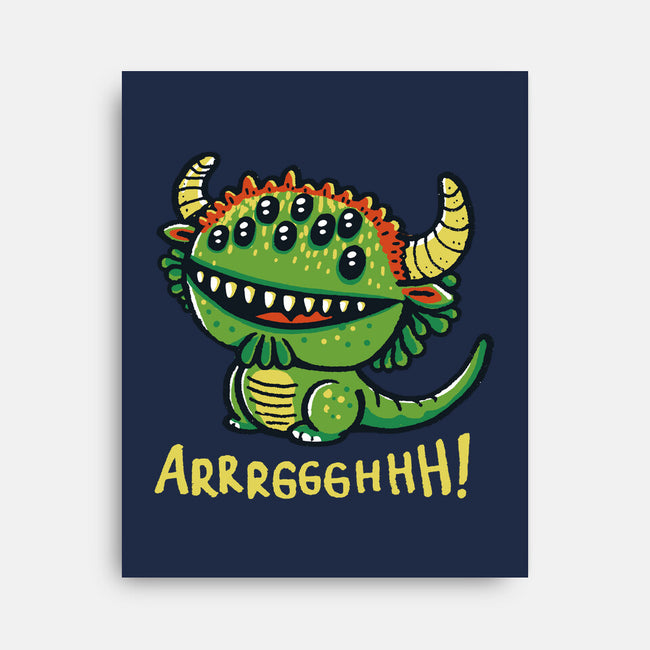 The Cute Black Beast Of Arrrggghhh-None-Stretched-Canvas-Wenceslao A Romero