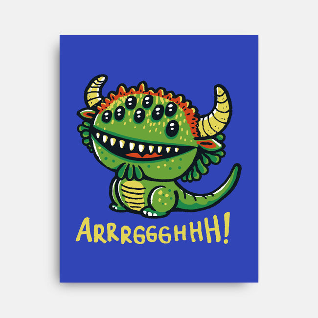 The Cute Black Beast Of Arrrggghhh-None-Stretched-Canvas-Wenceslao A Romero