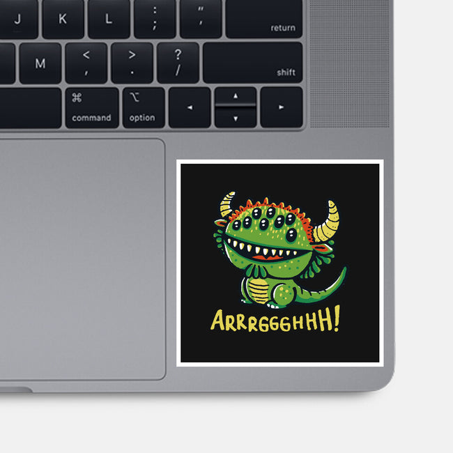 The Cute Black Beast Of Arrrggghhh-None-Glossy-Sticker-Wenceslao A Romero