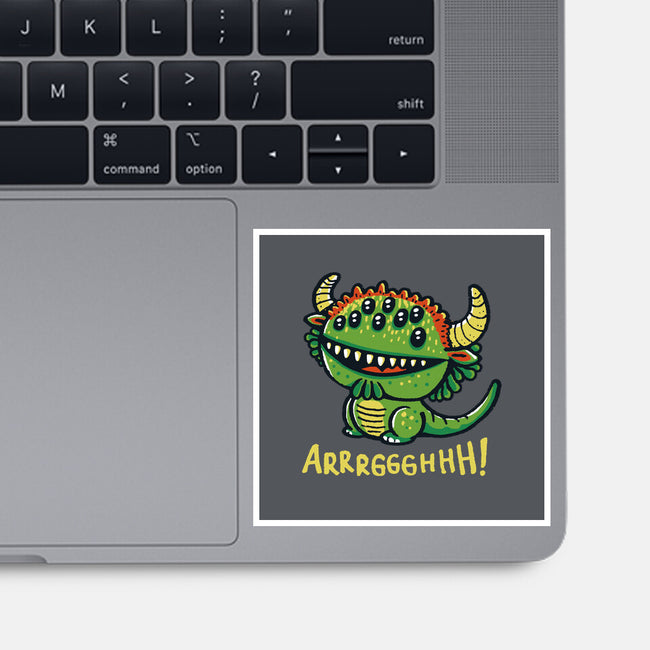 The Cute Black Beast Of Arrrggghhh-None-Glossy-Sticker-Wenceslao A Romero