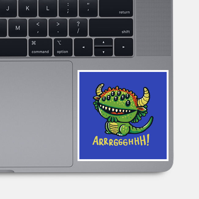 The Cute Black Beast Of Arrrggghhh-None-Glossy-Sticker-Wenceslao A Romero