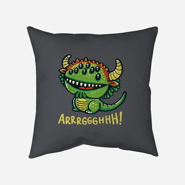 The Cute Black Beast Of Arrrggghhh-None-Removable Cover w Insert-Throw Pillow-Wenceslao A Romero