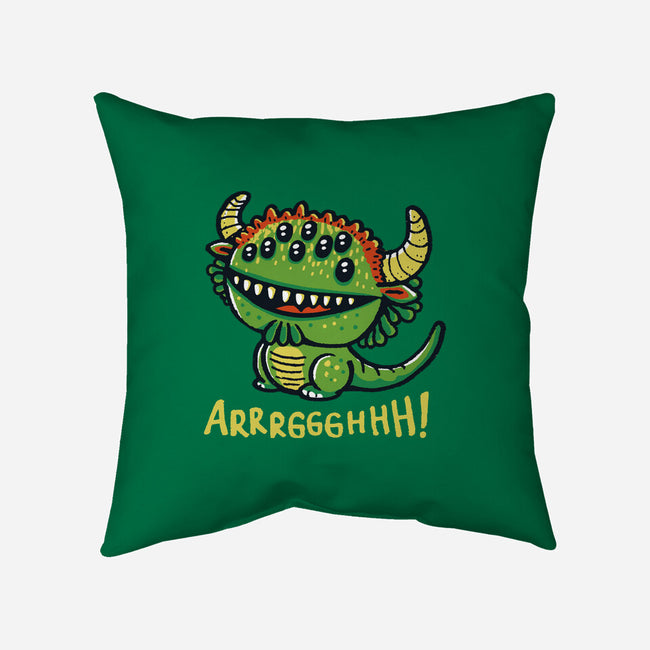 The Cute Black Beast Of Arrrggghhh-None-Removable Cover w Insert-Throw Pillow-Wenceslao A Romero