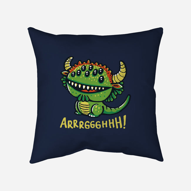 The Cute Black Beast Of Arrrggghhh-None-Removable Cover w Insert-Throw Pillow-Wenceslao A Romero