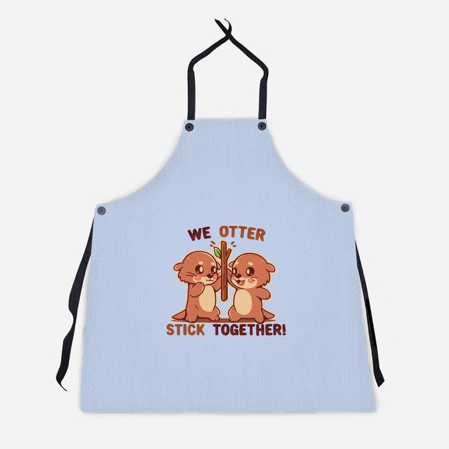 We Otter Stick Together-Unisex-Kitchen-Apron-TechraNova