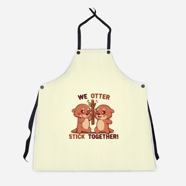 We Otter Stick Together-Unisex-Kitchen-Apron-TechraNova