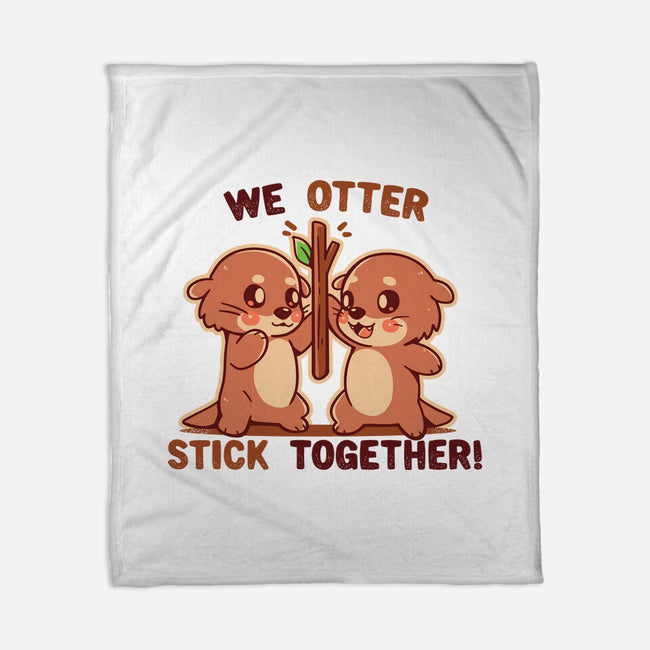 We Otter Stick Together-None-Fleece-Blanket-TechraNova