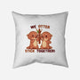 We Otter Stick Together-None-Removable Cover w Insert-Throw Pillow-TechraNova