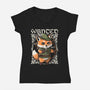 Wanted Robin In The Hood-Womens-V-Neck-Tee-NemiMakeit
