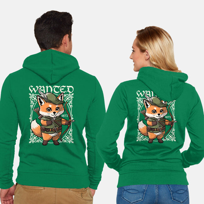 Wanted Robin In The Hood-Unisex-Zip-Up-Sweatshirt-NemiMakeit