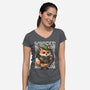 Wanted Robin In The Hood-Womens-V-Neck-Tee-NemiMakeit