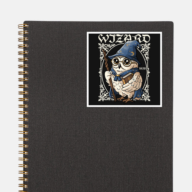 Owl Wizard Merlin-None-Glossy-Sticker-NemiMakeit