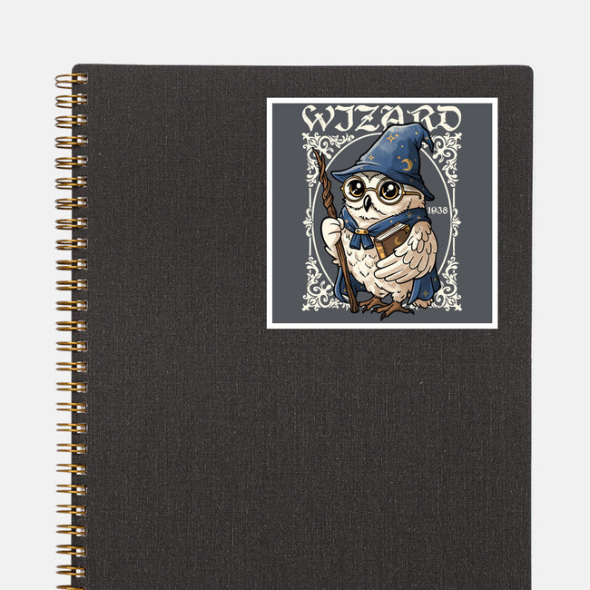 Owl Wizard Merlin-None-Glossy-Sticker-NemiMakeit