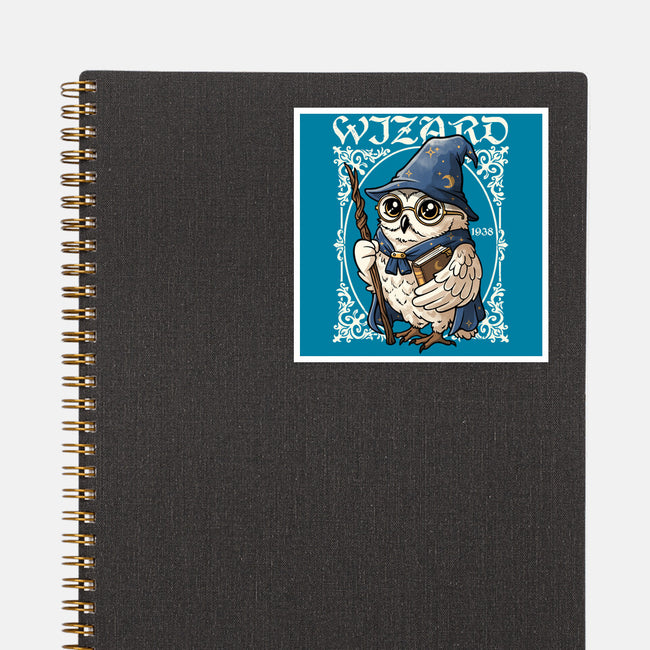Owl Wizard Merlin-None-Glossy-Sticker-NemiMakeit