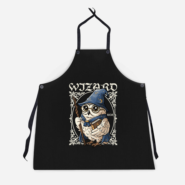 Owl Wizard Merlin-Unisex-Kitchen-Apron-NemiMakeit