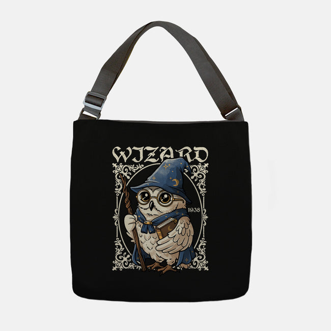 Owl Wizard Merlin-None-Adjustable Tote-Bag-NemiMakeit