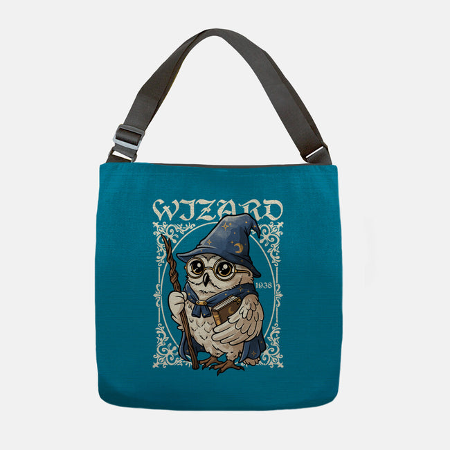 Owl Wizard Merlin-None-Adjustable Tote-Bag-NemiMakeit