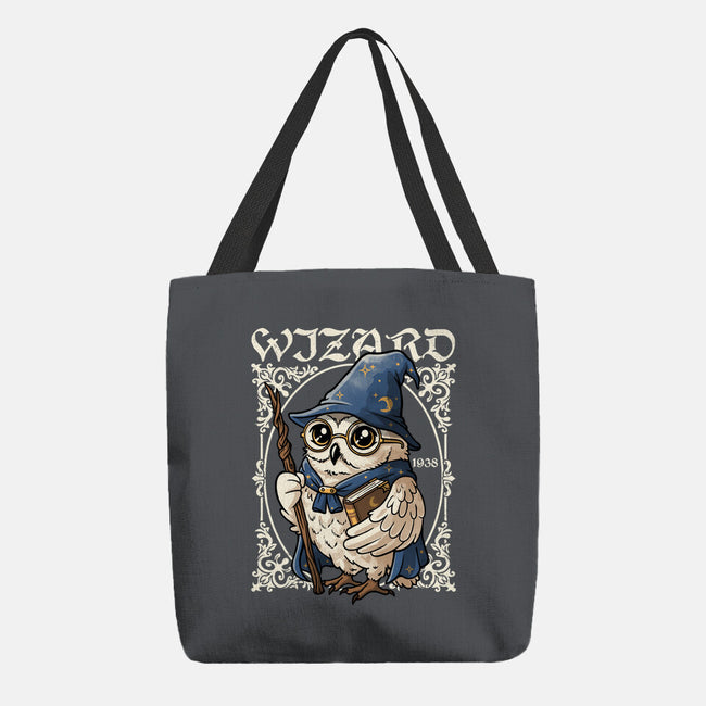 Owl Wizard Merlin-None-Basic Tote-Bag-NemiMakeit
