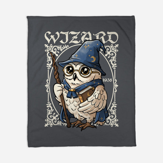 Owl Wizard Merlin-None-Fleece-Blanket-NemiMakeit