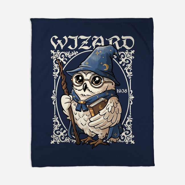 Owl Wizard Merlin-None-Fleece-Blanket-NemiMakeit