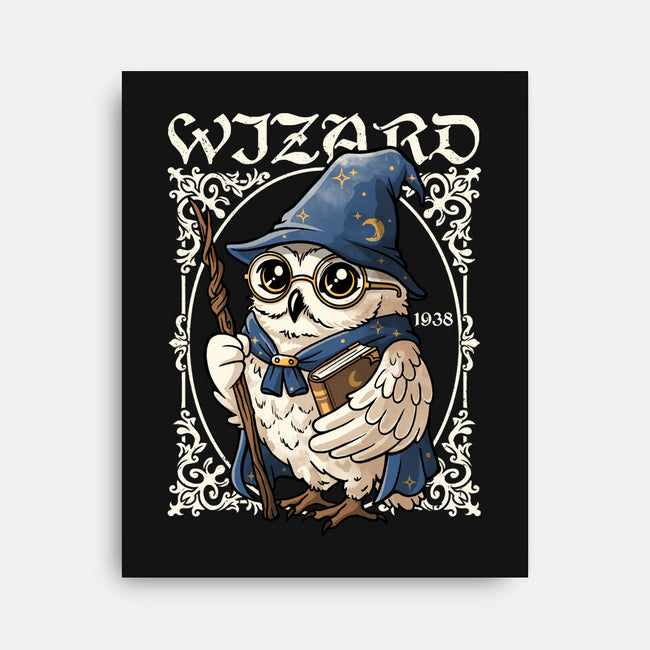 Owl Wizard Merlin-None-Stretched-Canvas-NemiMakeit