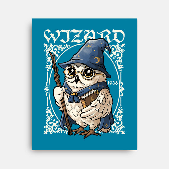Owl Wizard Merlin-None-Stretched-Canvas-NemiMakeit