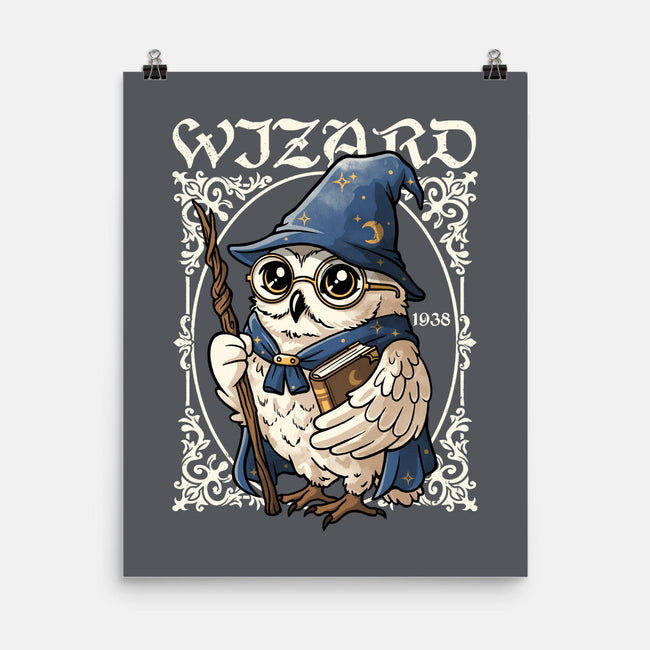 Owl Wizard Merlin-None-Matte-Poster-NemiMakeit