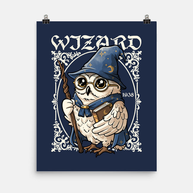 Owl Wizard Merlin-None-Matte-Poster-NemiMakeit