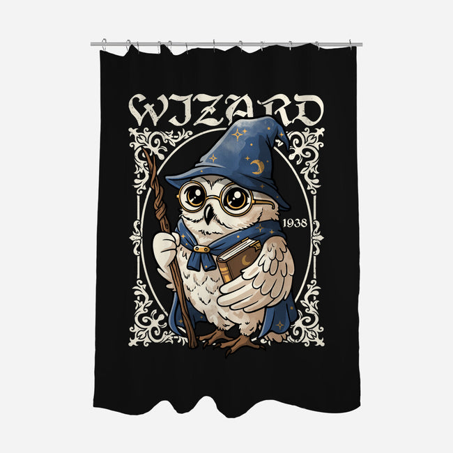 Owl Wizard Merlin-None-Polyester-Shower Curtain-NemiMakeit