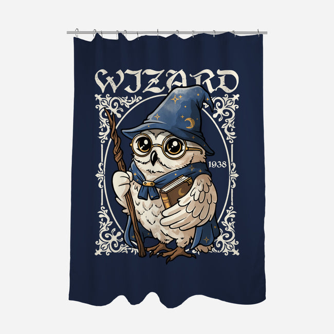 Owl Wizard Merlin-None-Polyester-Shower Curtain-NemiMakeit