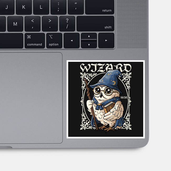 Owl Wizard Merlin-None-Glossy-Sticker-NemiMakeit