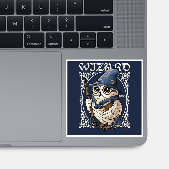 Owl Wizard Merlin-None-Glossy-Sticker-NemiMakeit