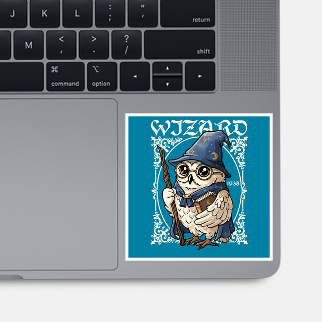 Owl Wizard Merlin-None-Glossy-Sticker-NemiMakeit