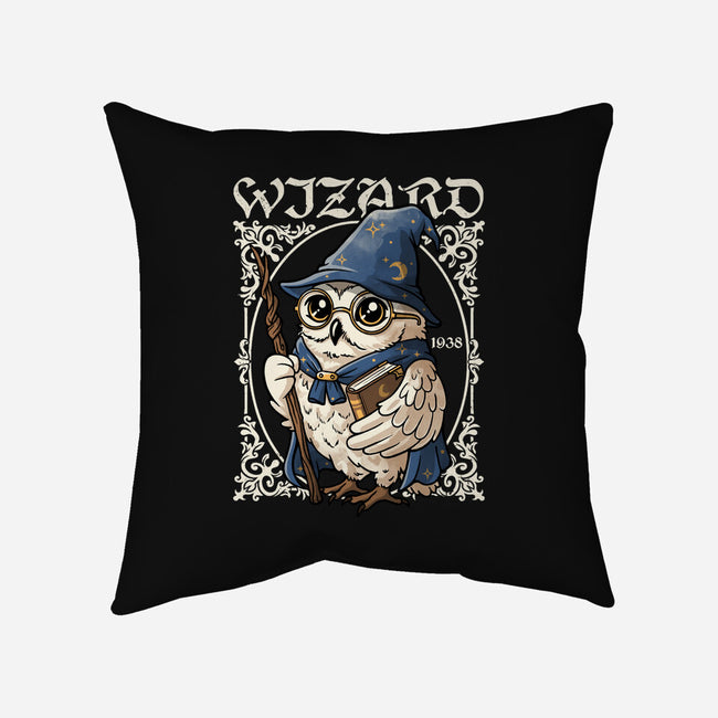 Owl Wizard Merlin-None-Removable Cover w Insert-Throw Pillow-NemiMakeit