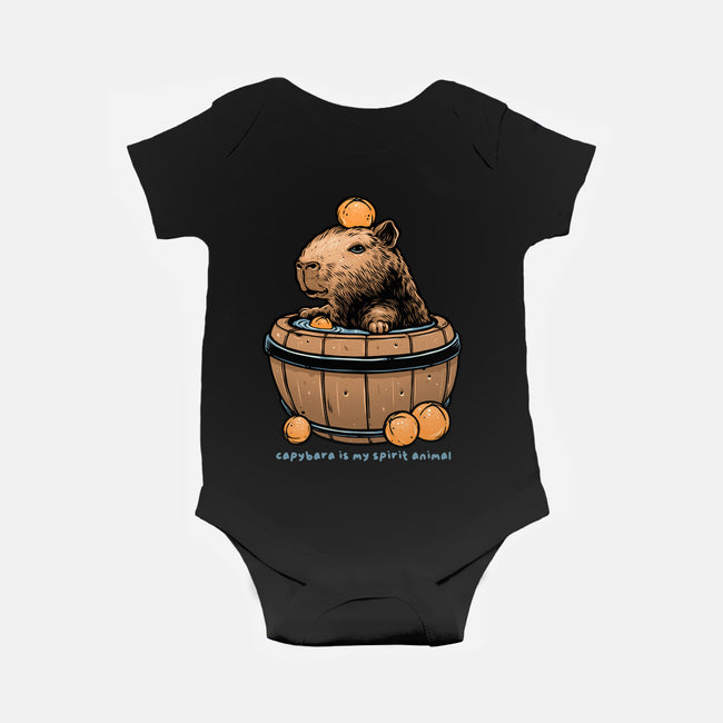 Capybara Is My Spirit Animal-Baby-Basic-Onesie-momma_gorilla