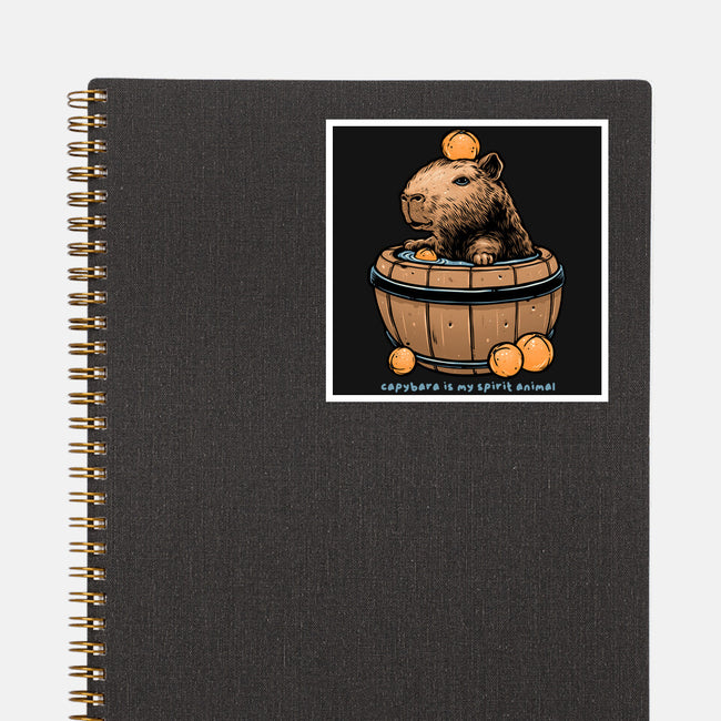 Capybara Is My Spirit Animal-None-Glossy-Sticker-momma_gorilla