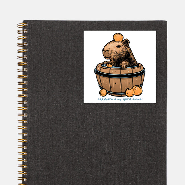 Capybara Is My Spirit Animal-None-Glossy-Sticker-momma_gorilla
